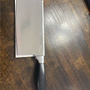 Stainless Steel Cleaver with Black Handle